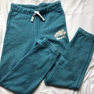 turquoise / teal roots sweatpants